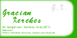 gracian kerekes business card